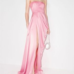 Alex Perry Hudson Strapless Satin-crepe Gown Size small